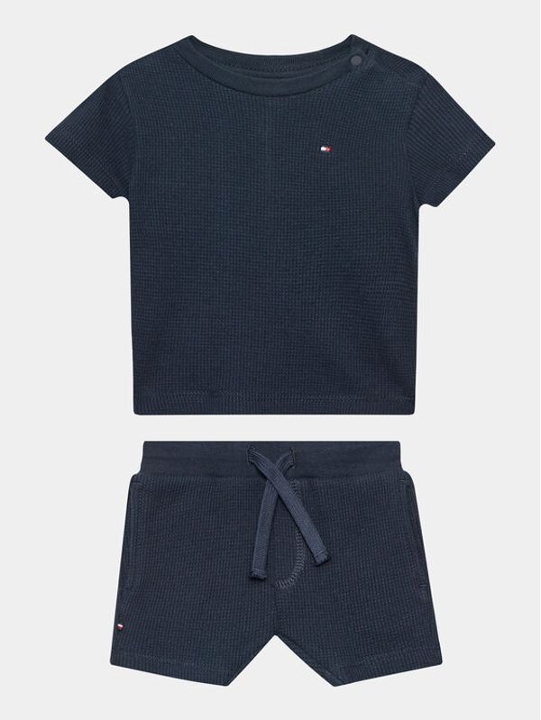 Tommy Hilfiger Tommy Hilfiger Комплект тишърт и панталонки KN0KN01597 Тъмносин Regular Fit