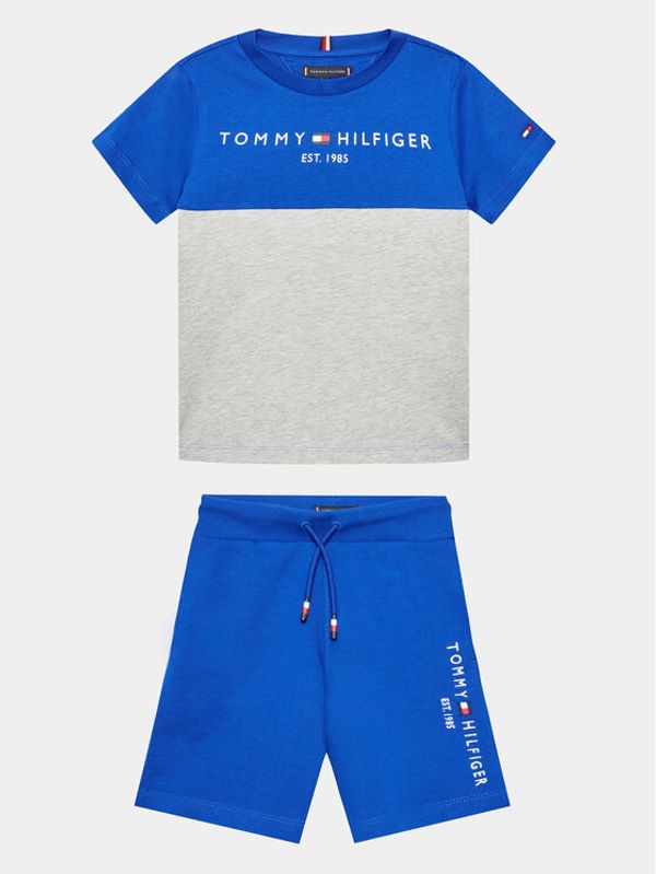 Tommy Hilfiger Tommy Hilfiger Комплект тишърт и спортни шорти Essetial KB0KB08359 D Син Regular Fit