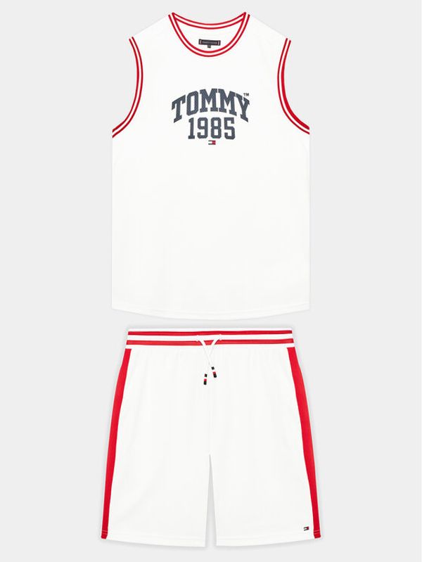 Tommy Hilfiger Tommy Hilfiger Комплект топ и панталонки KB0KB08356 D Бял Regular Fit
