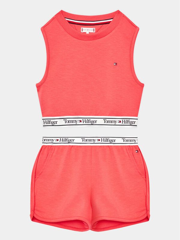 Tommy Hilfiger Tommy Hilfiger Комплект топ и панталонки KG0KG07201 D Розов Regular Fit