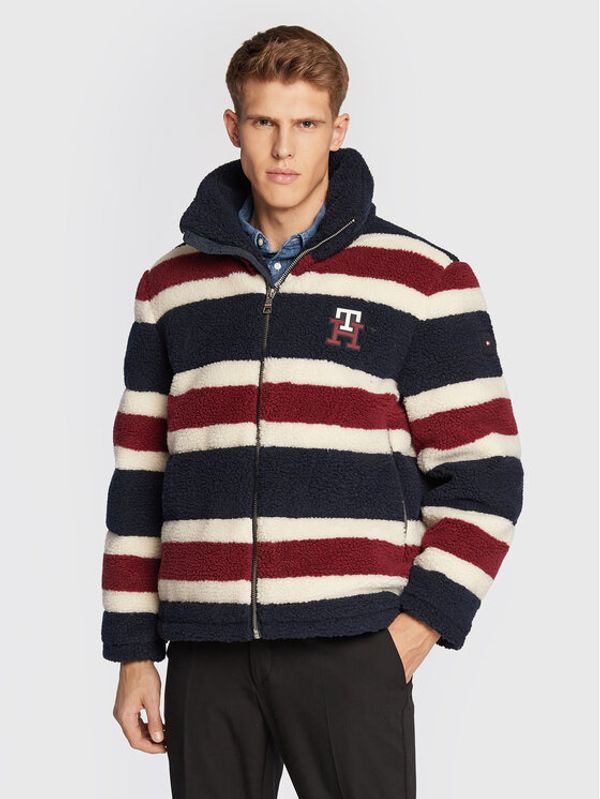 Tommy Hilfiger Tommy Hilfiger Кожух Stripe Teddy MW0MW28720 Тъмносин Oversize