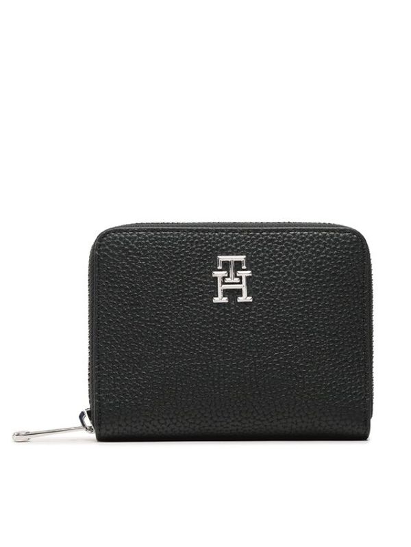 Tommy Hilfiger Tommy Hilfiger Малък дамски портфейл Th Emblem Med Za AW0AW14649 Черен
