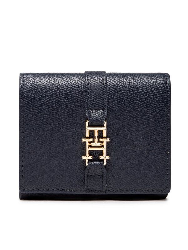 Tommy Hilfiger Tommy Hilfiger Малък дамски портфейл Th Plush Small Flap Wallet AW0AW14238 Тъмносин