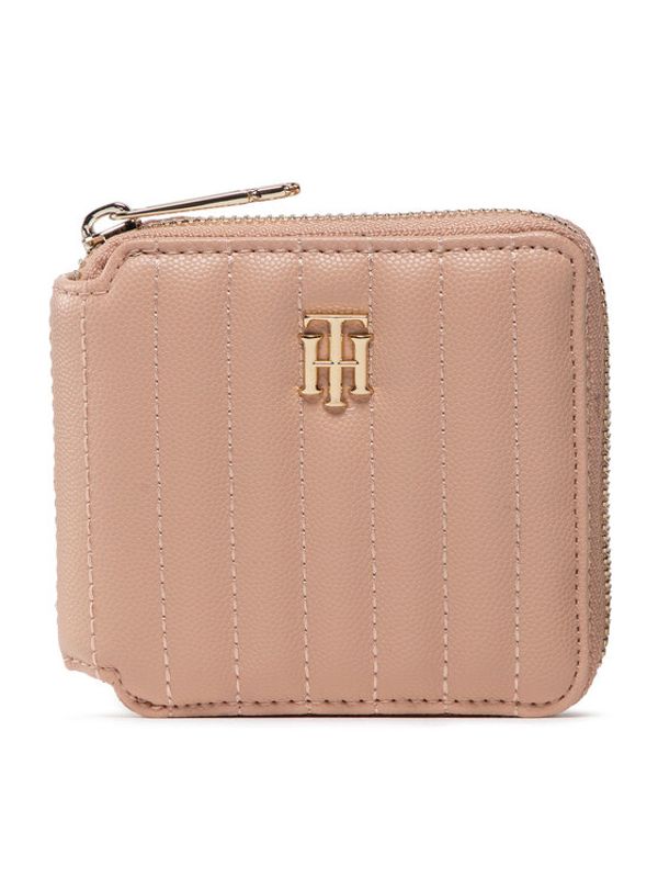 Tommy Hilfiger Tommy Hilfiger Малък дамски портфейл Timeless Med Wallet Quilted AW0AW13644 Розов