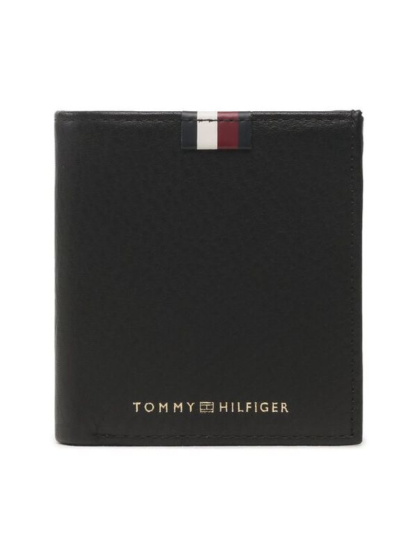 Tommy Hilfiger Tommy Hilfiger Малък мъжки портфейл Th Prem Lea Trifold AM0AM11263 Черен