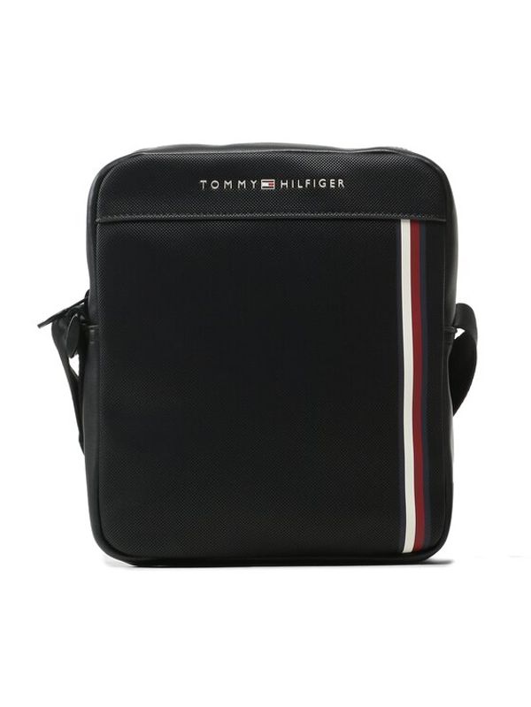 Tommy Hilfiger Tommy Hilfiger Мъжка чантичка Th Pique Pu Mini Reporter AM0AM11312 Черен