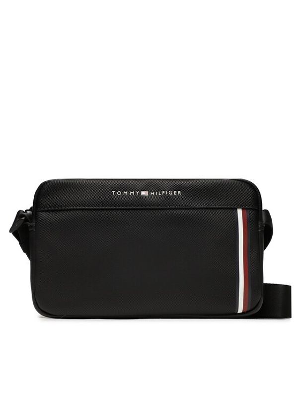 Tommy Hilfiger Tommy Hilfiger Мъжка чантичка TTh Pique Pu Ew Reporter AM0AM11382 Черен