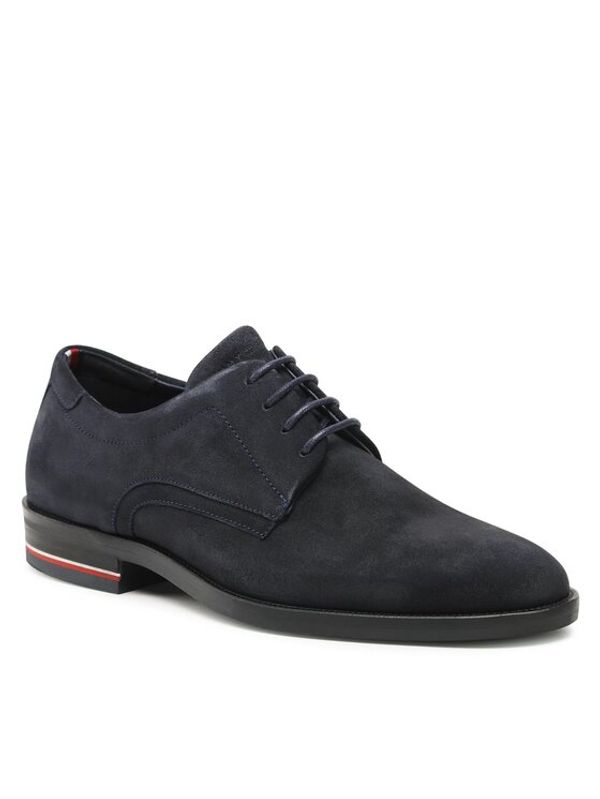 Tommy Hilfiger Tommy Hilfiger Обувки Corporate Hilfiger Suede Shoe FM0FM04434 Тъмносин