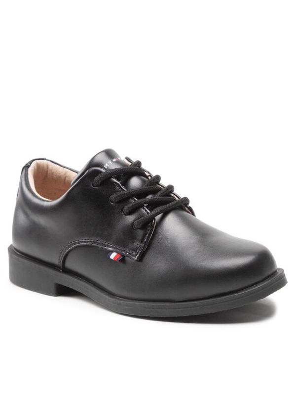Tommy Hilfiger Tommy Hilfiger Обувки Lace-Up Shoe T3B4-32585-0371 Черен