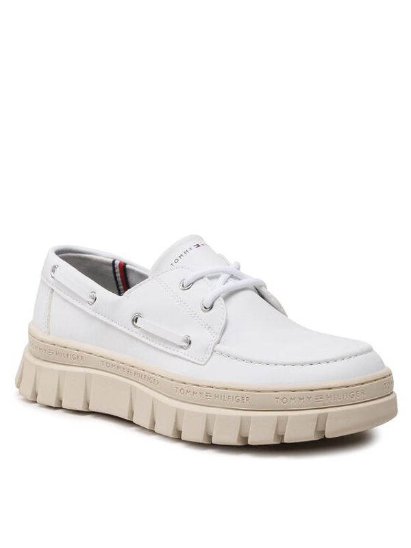 Tommy Hilfiger Tommy Hilfiger Обувки Lace-Up Shoe T3X4-32896-1355 S Бял