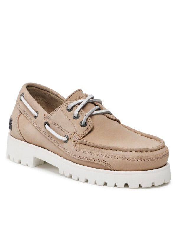 Tommy Hilfiger Tommy Hilfiger Обувки Premium Cleated W Boat Shoe FW0FW07128 Бежов