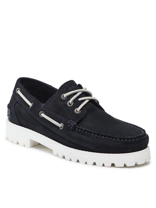 Tommy Hilfiger Tommy Hilfiger Обувки Th Boat Shoe Classic Nubuck FM0FM04447 Тъмносин