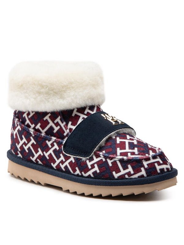 Tommy Hilfiger Tommy Hilfiger Пантофи Boot Slipper Monogram FW0FW06717 Тъмносин