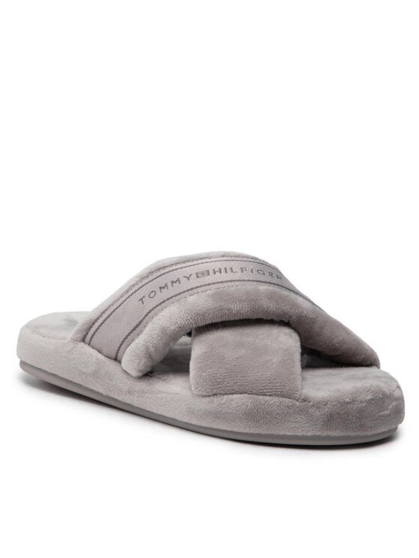 Tommy Hilfiger Tommy Hilfiger Пантофи Comfy Home Slippers With Straps FW0FW06587 Сив