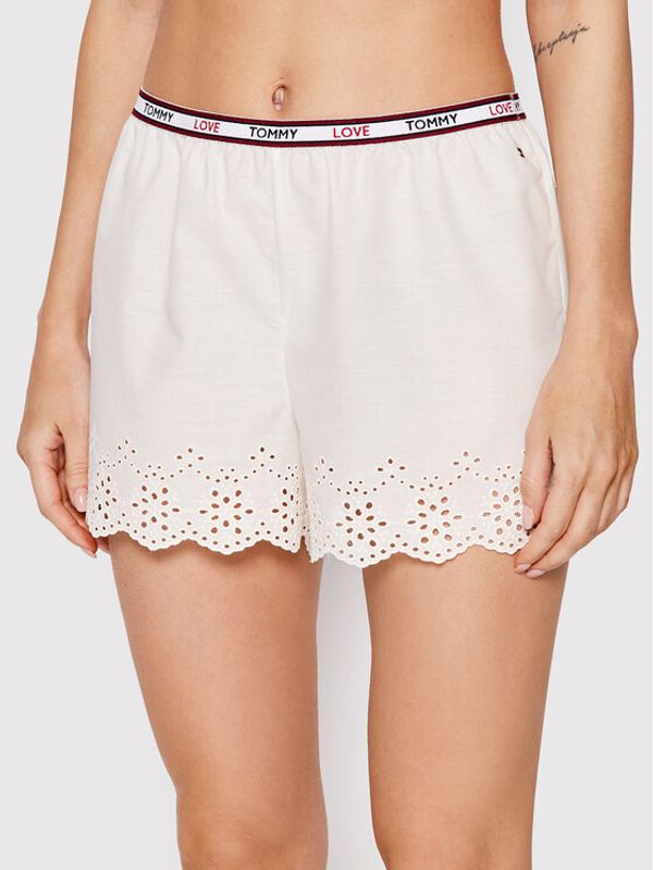Tommy Hilfiger Tommy Hilfiger Пижамени шорти UW0UW03616 Бежов Regular Fit