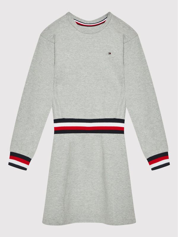 Tommy Hilfiger Tommy Hilfiger Плетена рокля Global Stripe KG0KG06215 D Сив Regular Fit