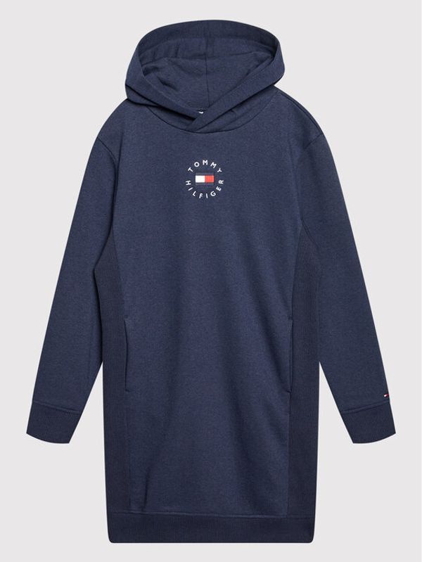 Tommy Hilfiger Tommy Hilfiger Плетена рокля Heritage Badge KG0KG06197 Тъмносин Regular Fit