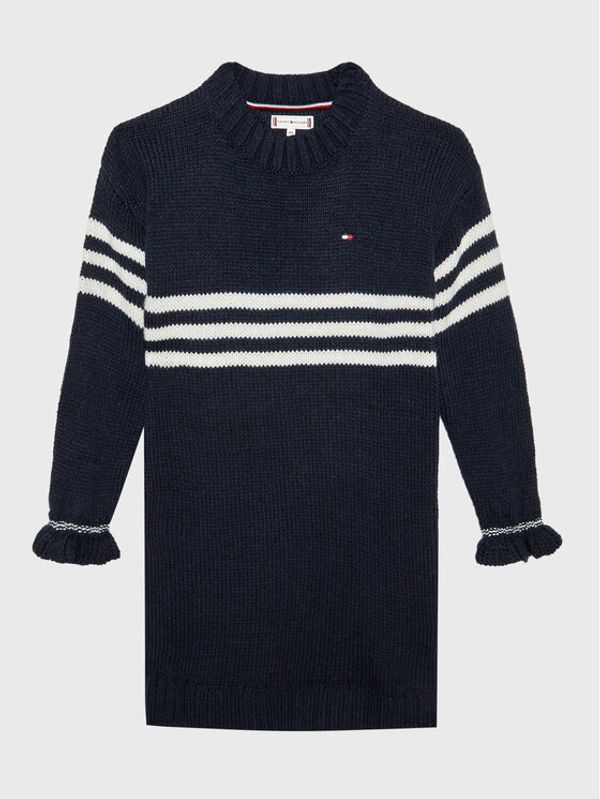Tommy Hilfiger Tommy Hilfiger Плетена рокля Prep Stripe KG0KG06883 D Тъмносин Relaxed Fit