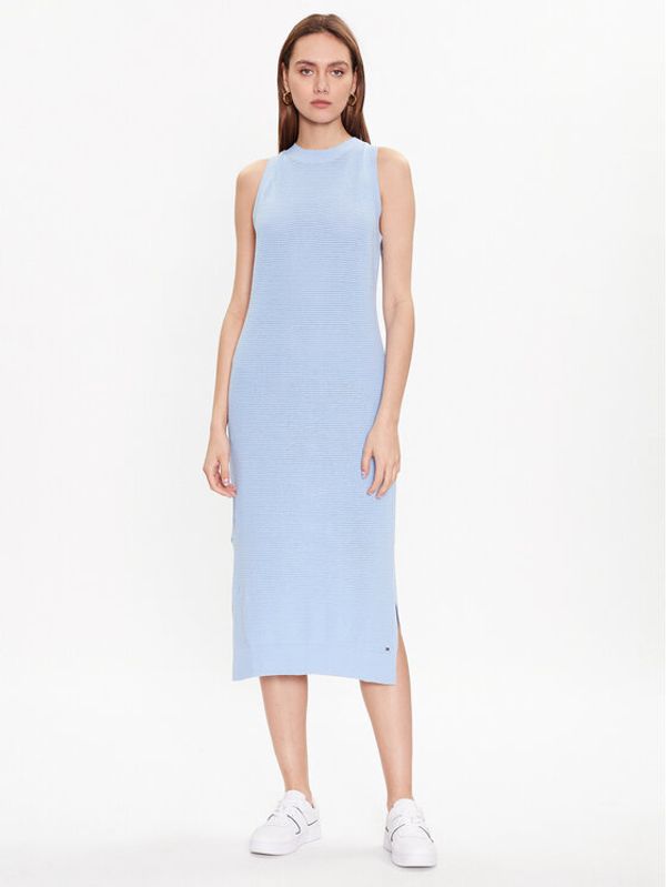 Tommy Hilfiger Tommy Hilfiger Плетена рокля Woven WW0WW38553 Син Regular Fit