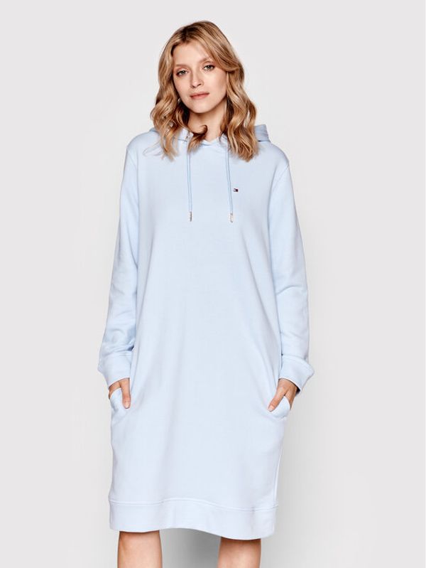 Tommy Hilfiger Tommy Hilfiger Плетена рокля WW0WW32205 Син Relaxed Fit
