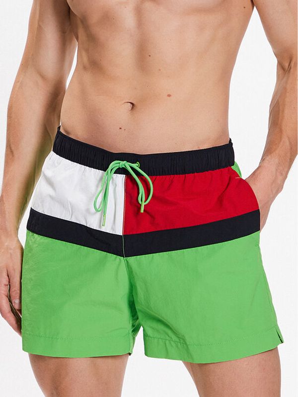Tommy Hilfiger Tommy Hilfiger Плувни шорти UM0UM02744 Зелен Regular Fit