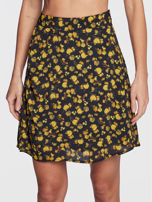 Tommy Hilfiger Tommy Hilfiger Пола тип трапец Moss Crepe Rose WW0WW37069 Черен Regular Fit