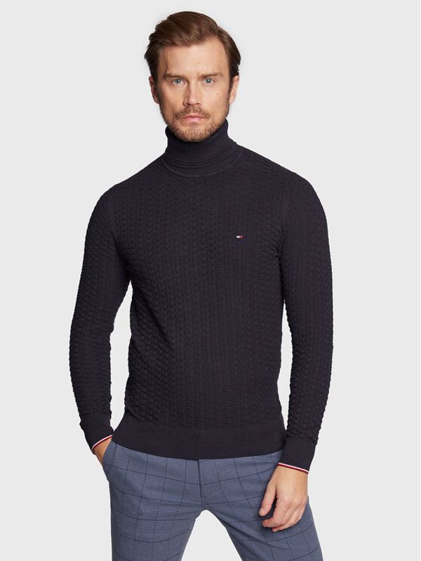 Tommy Hilfiger Tommy Hilfiger Поло Exaggerated Structure MW0MW29109 Тъмносин Regular Fit