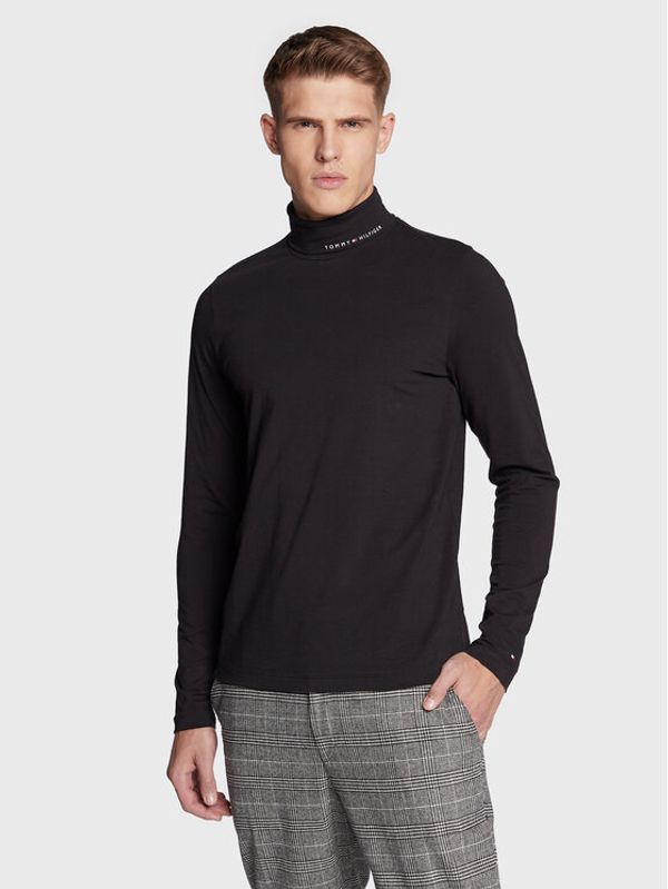 Tommy Hilfiger Tommy Hilfiger Поло Logo MW0MW28787 Черен Slim Fit