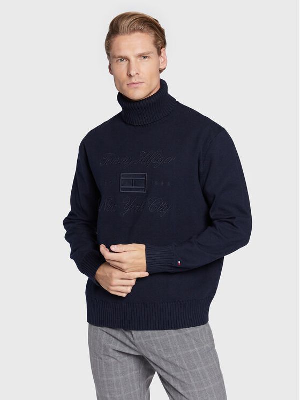 Tommy Hilfiger Tommy Hilfiger Поло MW0MW27937 Тъмносин Loose Fit