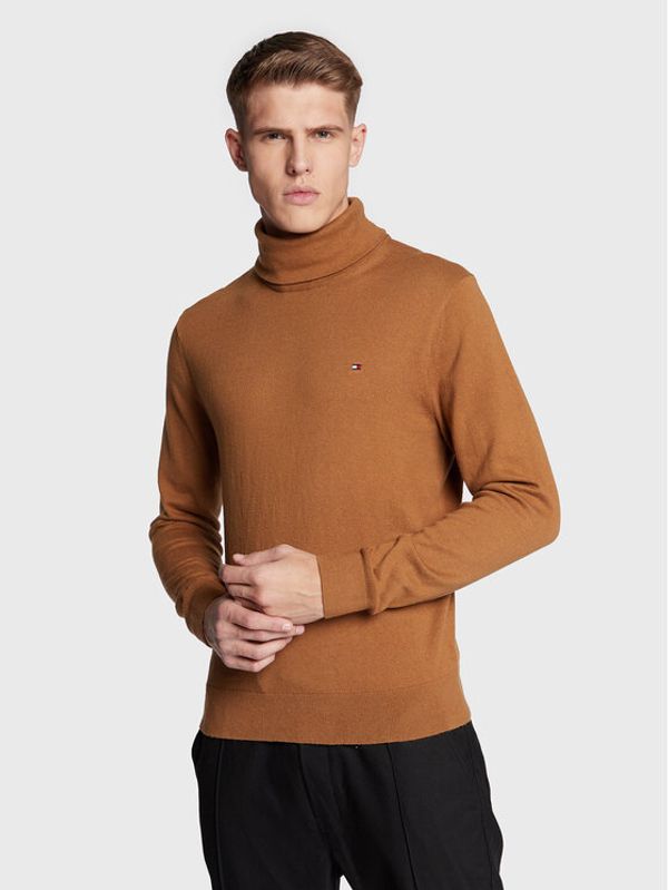 Tommy Hilfiger Tommy Hilfiger Поло MW0MW28048 Кафяв Regular Fit