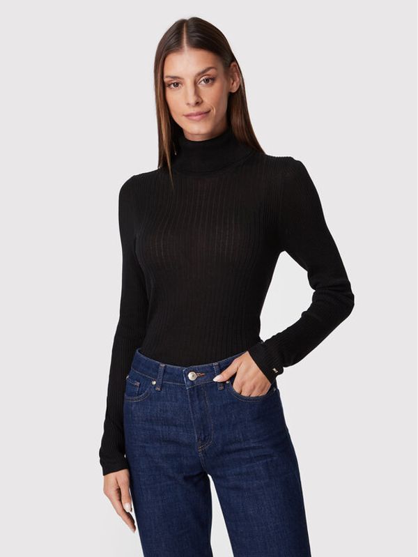 Tommy Hilfiger Tommy Hilfiger Поло WW0WW35869 Черен Slim Fit