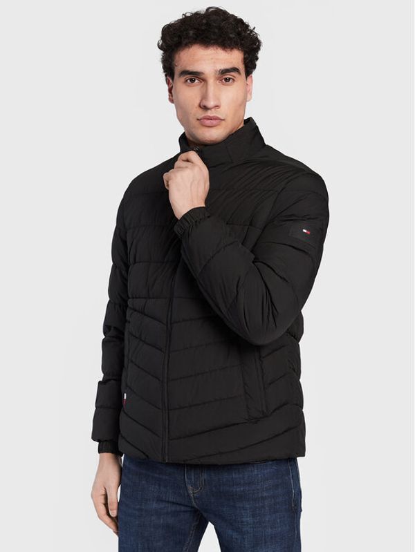 Tommy Hilfiger Tommy Hilfiger Пухено яке Branded Stand MW0MW29011 Черен Regular Fit