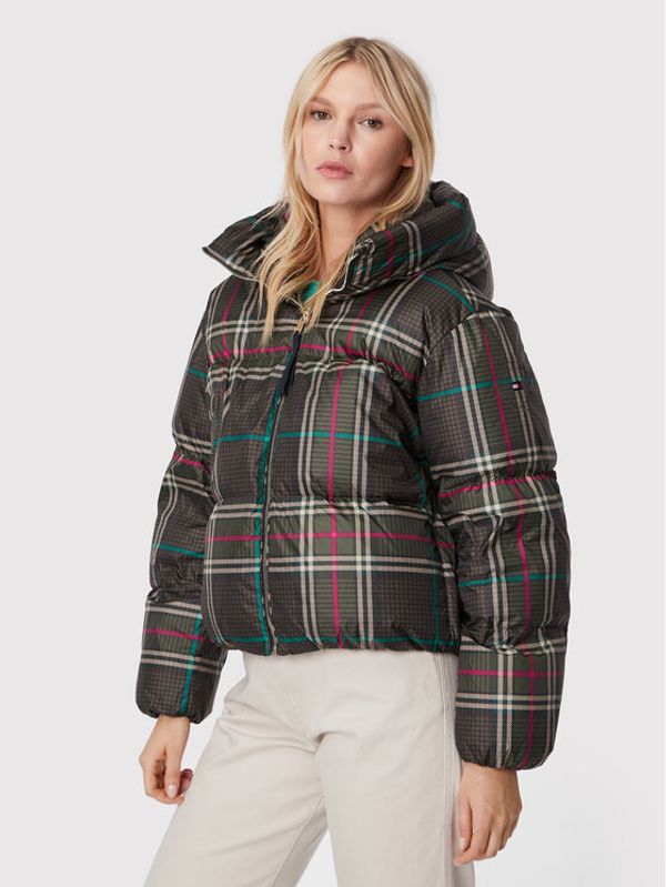 Tommy Hilfiger Tommy Hilfiger Пухено яке Check WW0WW36669 Цветен Relaxed Fit