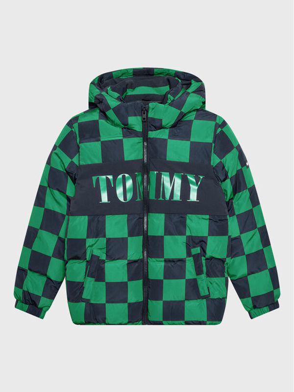 Tommy Hilfiger Tommy Hilfiger Пухено яке Checker Board KB0KB07814 D Тъмносин Regular Fit