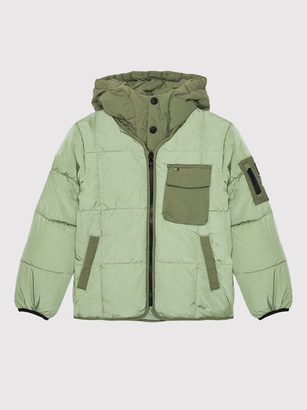 Tommy Hilfiger Tommy Hilfiger Пухено яке Detachable Hood KB0KB06669 D Зелен Regular Fit