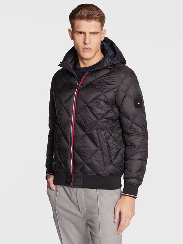 Tommy Hilfiger Tommy Hilfiger Пухено яке Diamond MW0MW27588 Черен Regular Fit
