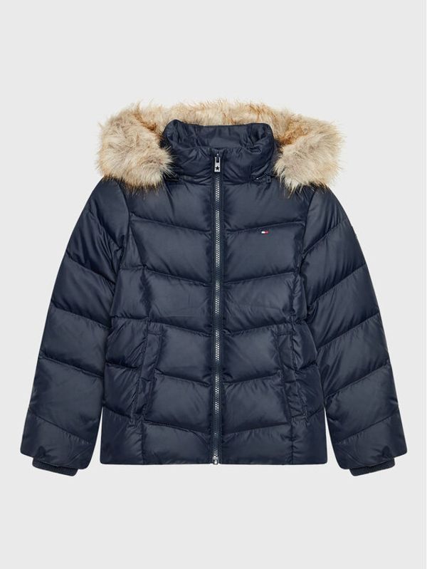 Tommy Hilfiger Tommy Hilfiger Пухено яке Essential KG0KG05980 D Тъмносин Regular Fit