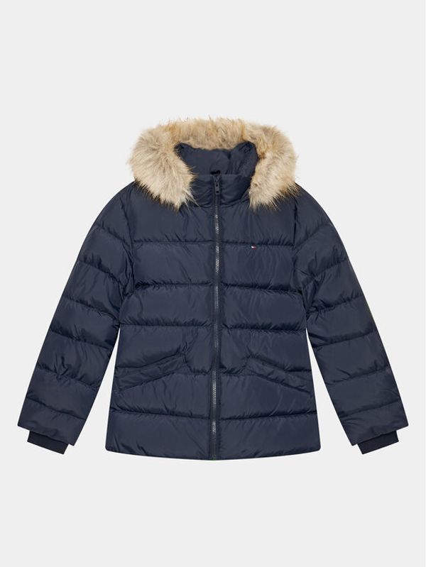 Tommy Hilfiger Tommy Hilfiger Пухено яке Essential KG0KG07399 D Тъмносин Regular Fit