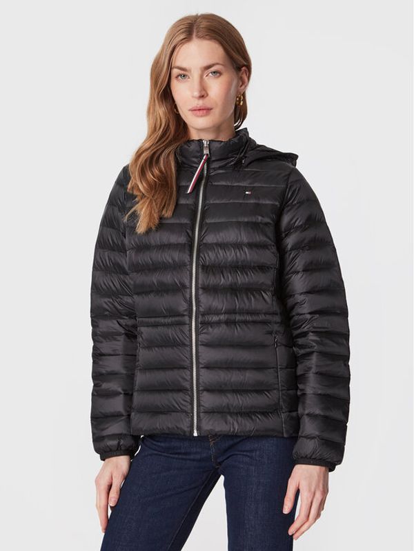 Tommy Hilfiger Tommy Hilfiger Пухено яке Feminne WW0WW37264 Черен Regular Fit