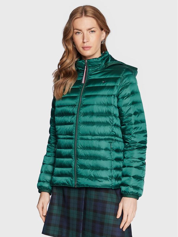 Tommy Hilfiger Tommy Hilfiger Пухено яке Feminne WW0WW37264 Зелен Regular Fit