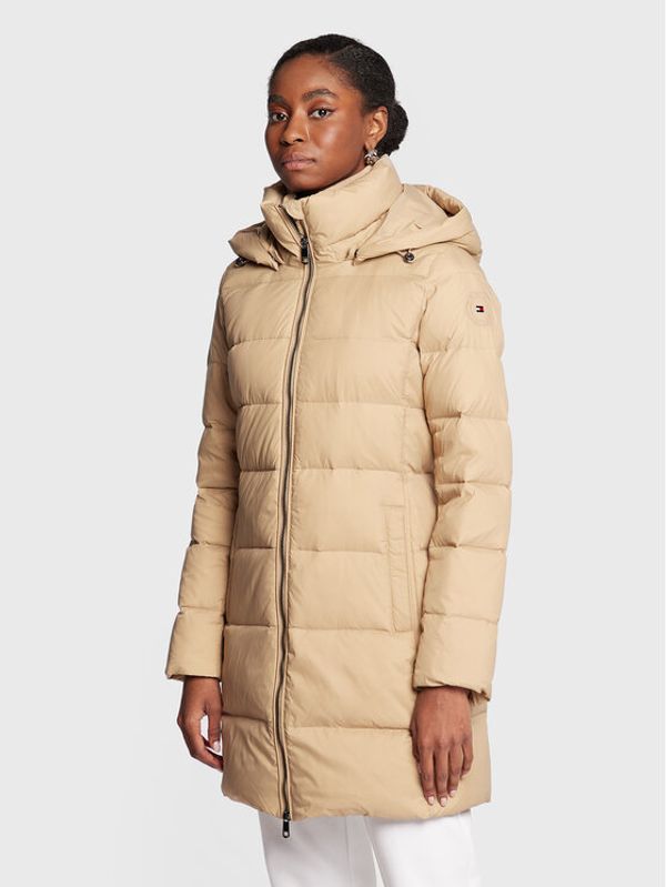 Tommy Hilfiger Tommy Hilfiger Пухено яке Global WW0WW37448 Бежов Regular Fit