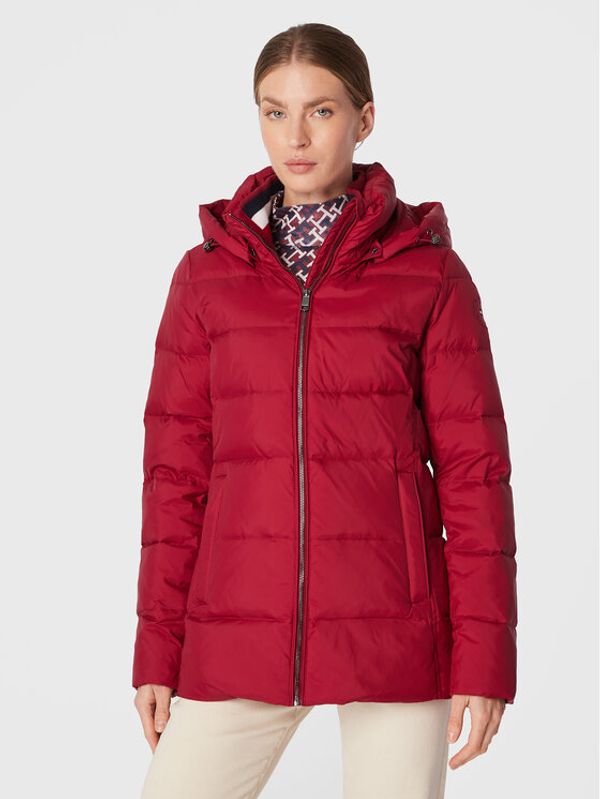 Tommy Hilfiger Tommy Hilfiger Пухено яке Global WW0WW37455 Бордо Regular Fit