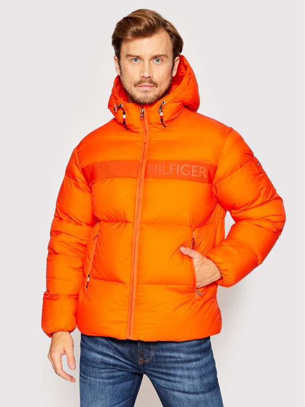 Tommy Hilfiger Tommy Hilfiger Пухено яке High Loft MW0MW27679 Оранжев Regular Fit