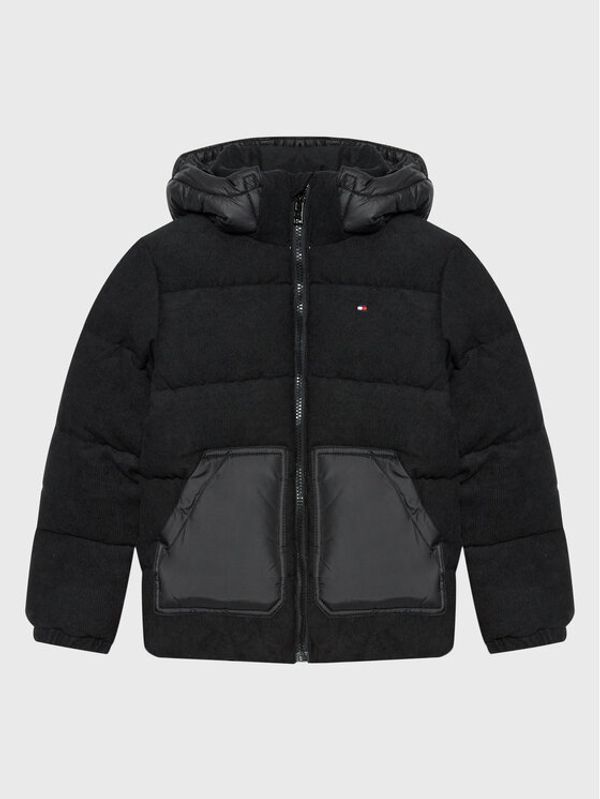 Tommy Hilfiger Tommy Hilfiger Пухено яке Mixed Media KB0KB07815 D Черен Regular Fit