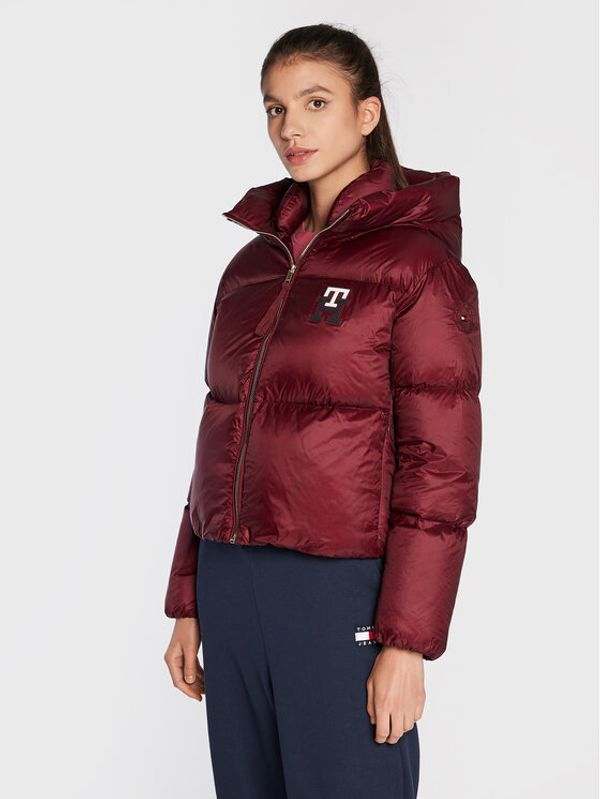 Tommy Hilfiger Tommy Hilfiger Пухено яке Monogram Badge WW0WW37479 Бордо Regular Fit