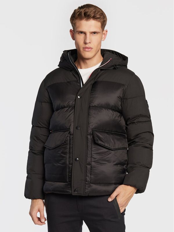 Tommy Hilfiger Tommy Hilfiger Пухено яке MW0MW28723 Черен Regular Fit