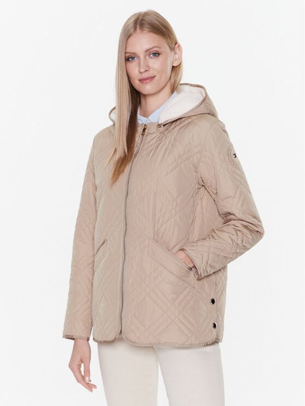 Tommy Hilfiger Tommy Hilfiger Пухено яке Quilted WW0WW37609 Бежов Regular Fit