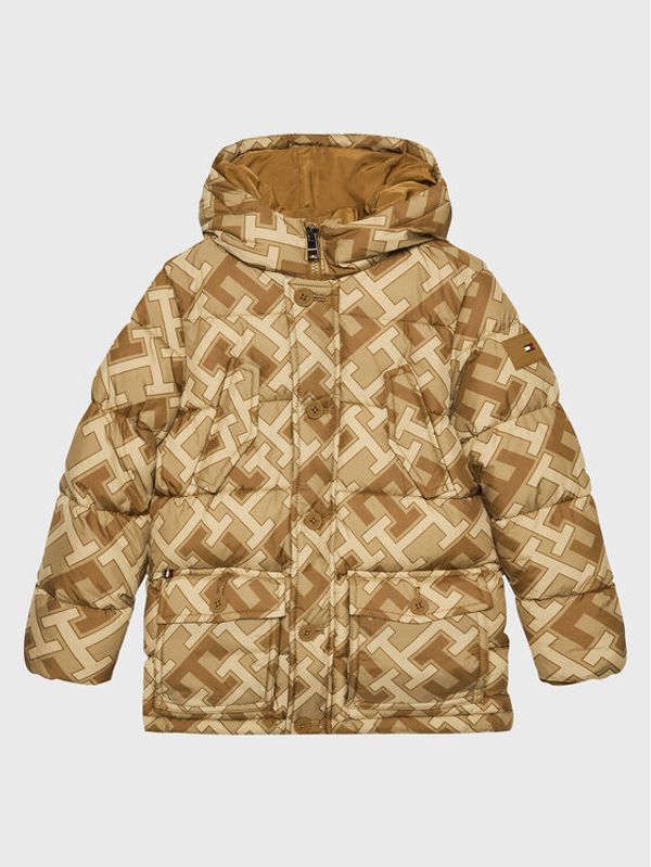 Tommy Hilfiger Tommy Hilfiger Пухено яке Rockie Monogram KB0KB07909 D Кафяв Regular Fit