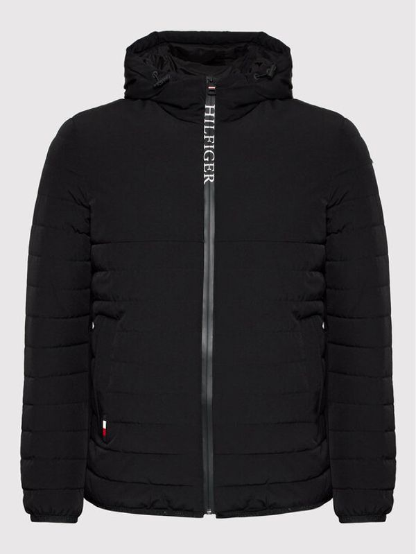 Tommy Hilfiger Tommy Hilfiger Пухено яке Stretch MW0MW26874 Черен Regular Fit