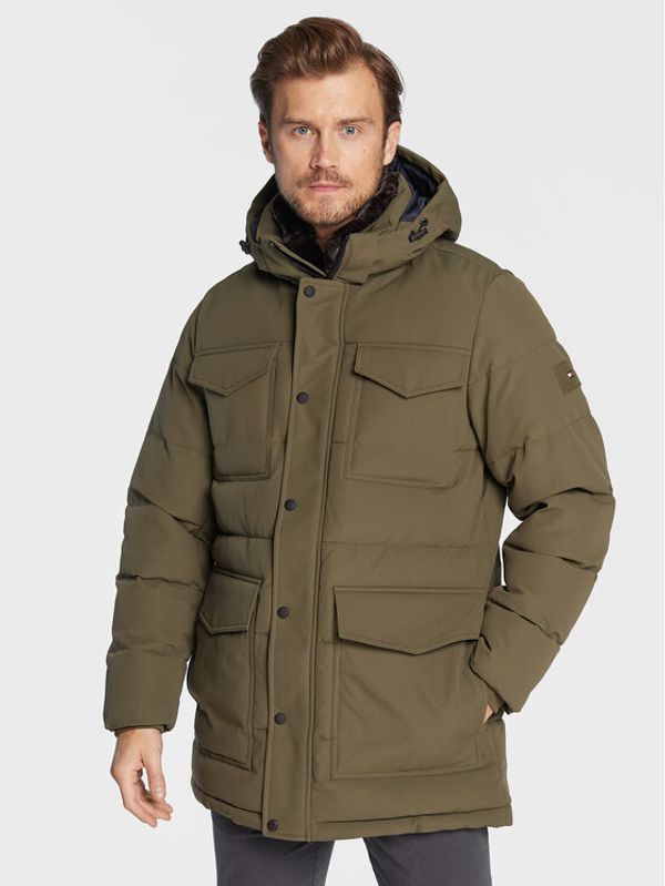 Tommy Hilfiger Tommy Hilfiger Пухено яке Utility MW0MW27703 Зелен Regular Fit